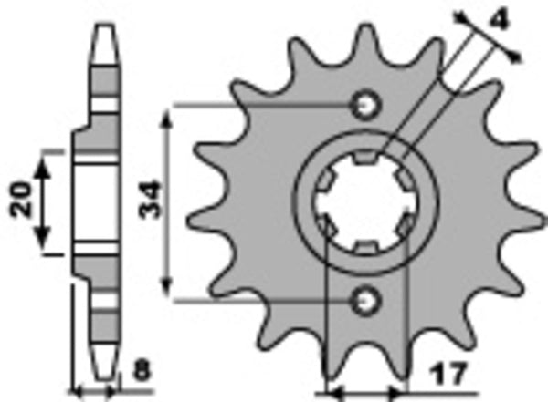 PBR Steel Standard prednji Sprick 267 - 520 267 14 18nc