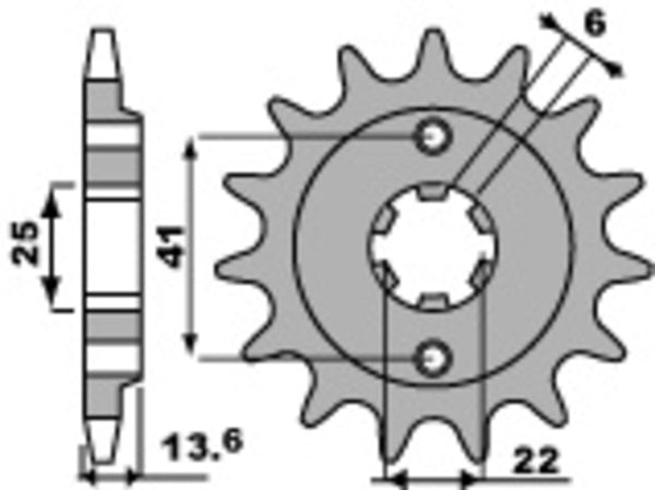 PBR Steel Standard priekšējais sproks 293 - 525 293 14 18NC