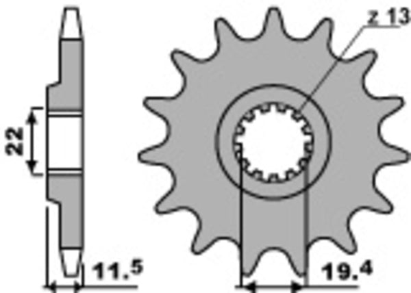 PBR Steel Standard prednji Sprick 4101 - 428 4101 16 18nc