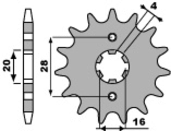 PBR Steel Standard prednji Sprick 422 - 520 422 12 18nc