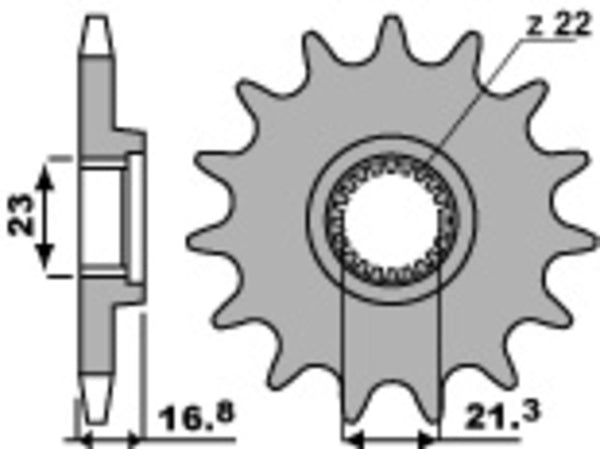 PBR Steel Standard prednji Sprick 443 - 520 443 16 18nc