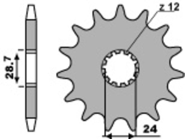 PBR Steel Standard priekšējais sproks 526 - 530 526 18 18NC