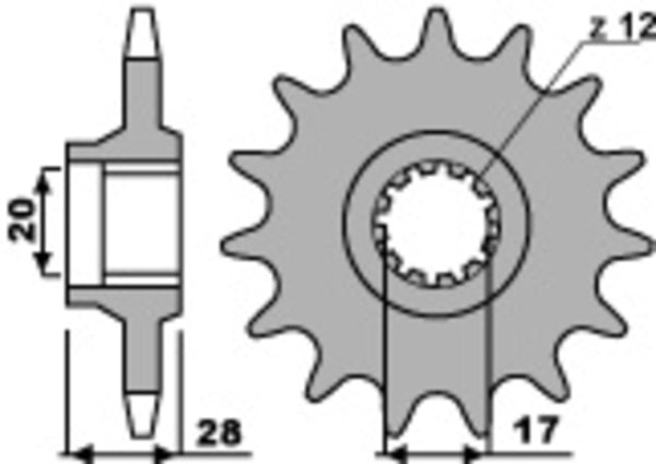 PBR tērauda standarta priekšējais sproks 556 - 520 556 15 18NC