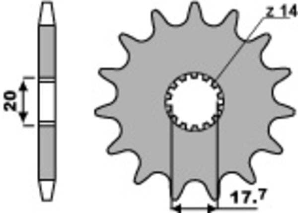 PBR Steel Standard prednji Sprick 577 - 428 577 20 18nc