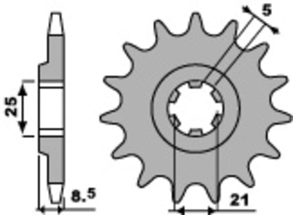 PBR Steel Standard prednji Sprick 725 - 520 725 15 18nc