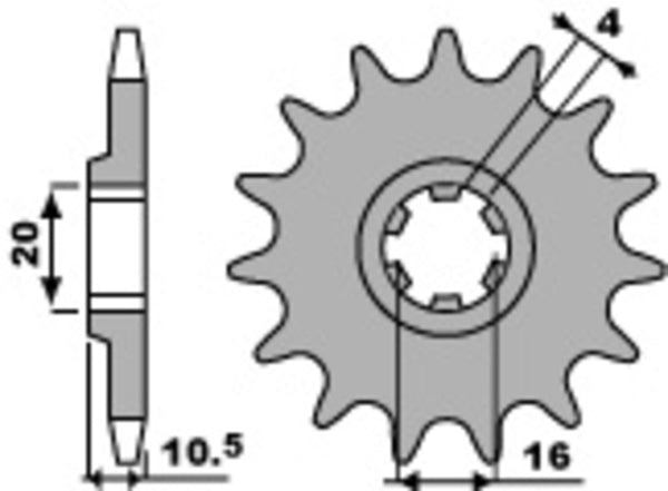 PBR Steel Standard Front Sprock 799 - 428 799 15 18NC