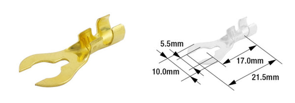 TOURMAX Gaffelterminal Hane Ø5,5 mm Typ B-22 – 100-pack – ETP-82