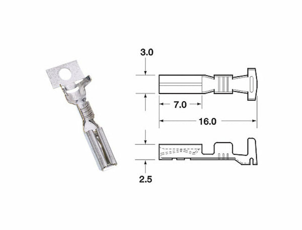 Bihr Femelle Connector 090 SMTO Series Ø0.85mm²/1.25mm² - 50pcs1201A0006