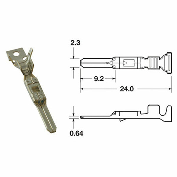 Bihr Male Connector 090 Frkw Ø0.5mm²/0.85mm²1101A0201