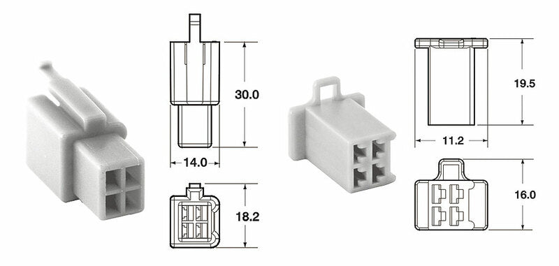 BIHR 4 kištukų galų nustatytos jungtys 110 ml OE tipas Ø0,5 mm²/0,85 mm² - 5 rinkiniai110ml.4p