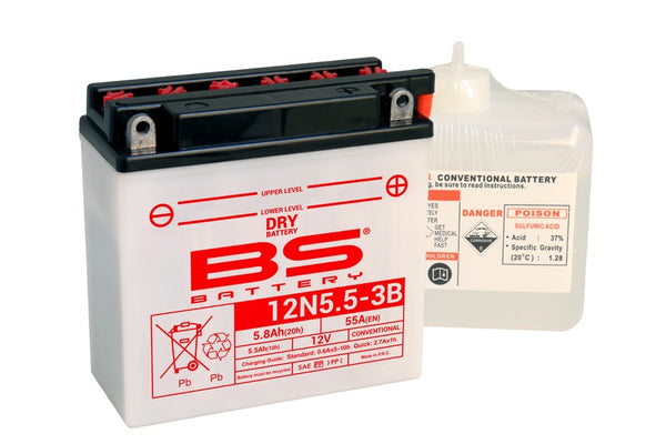 „BS Battery Battery“ įprasta su rūgšties pakuote - 12N5.5-3B