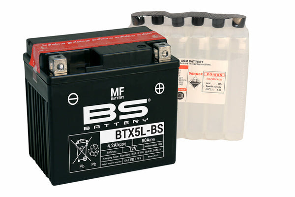BS akumuliatoriaus priežiūra nemokama su rūgšties pakuote - BTX5L -B