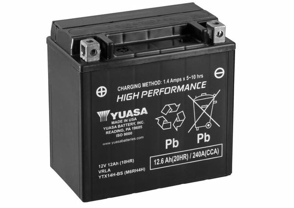 „Yuasa“ techninė priežiūra -nemokama baterija su rūgšties paketu -ytx14h -b