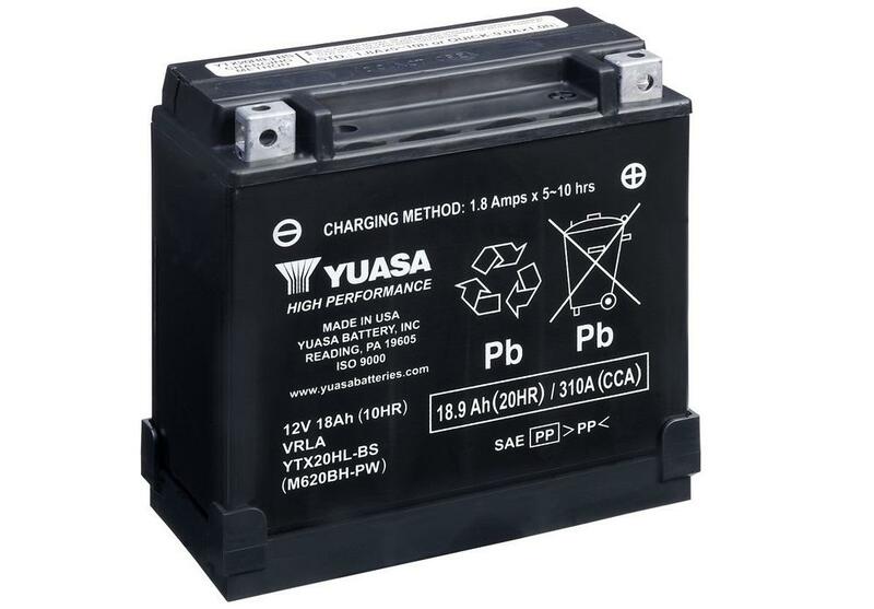 Yuasa maintenance-free battery with acid package-YTX20HL-BS-PW