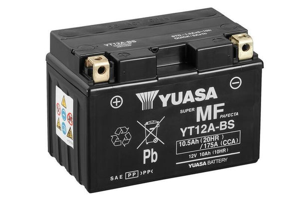 „Yuasa“ techninė priežiūra -nemokama baterija su rūgšties paketu -yt12a -b