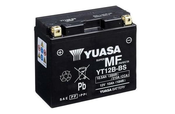 „Yuasa“ techninė priežiūra -nemokama baterija su rūgšties paketu -yt12b -b