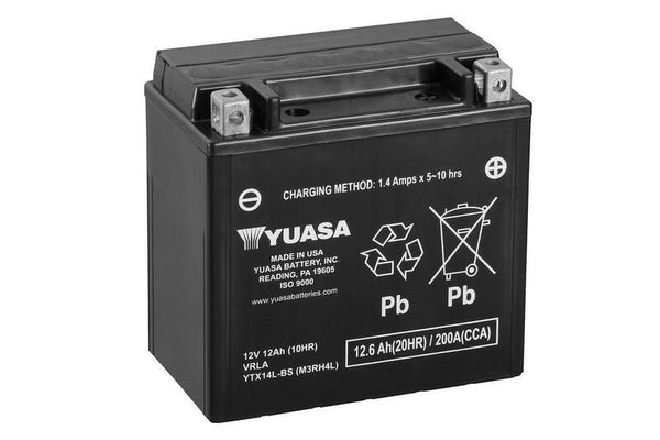 „Yuasa“ techninė priežiūra -nemokama baterija su rūgšties paketu -ytx14l -b