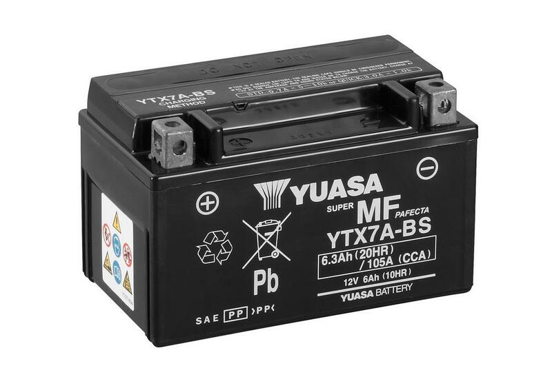 „Yuasa“ techninė priežiūra -nemokama baterija su rūgšties paketu -ytx7a -b