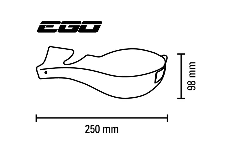 „Barkbusters Ego Handguard“ Dviejų taškų tvirtinimas tiesus Ø22mm Mėlynasis ego-001-00-bu