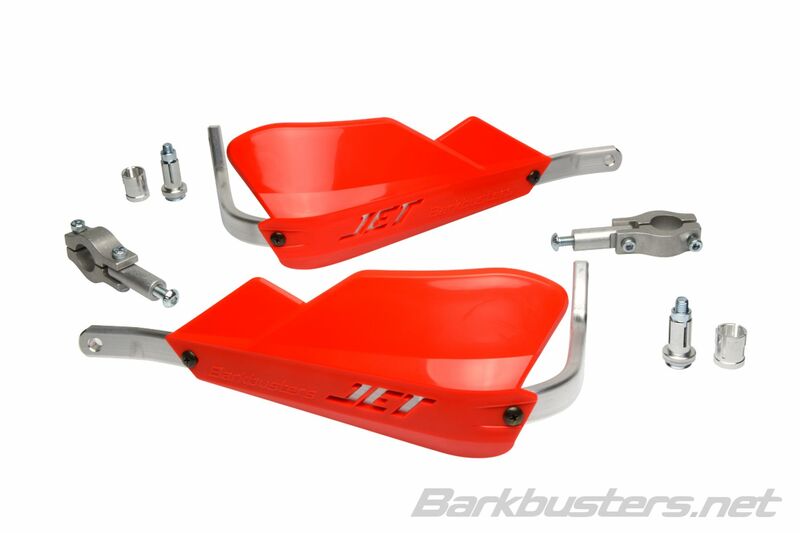 „Barkbusters“ „Jet Handguard“ dviejų taškų tvirtinimas tiesus Ø22mm Red Jet-001-00 RD