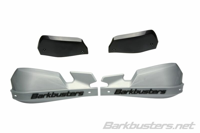 „Barkbusters VPS MX Handguard“ plastiko rinkinys tik sidabro/juodo deflektoriaus VPS-003-01-SL