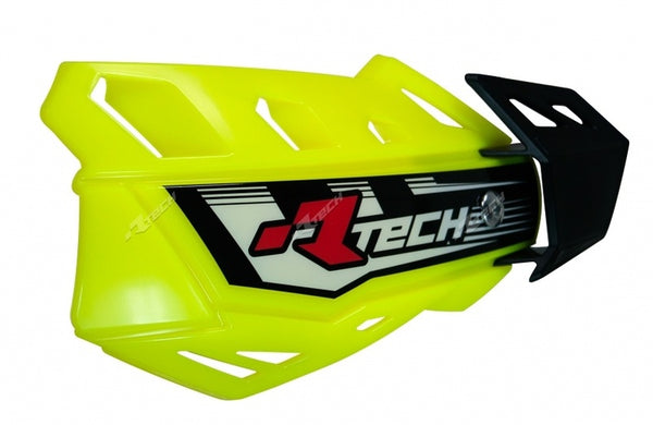 RaceTech FLX regulējami roku sargi Neon dzeltenā r-kitpmflgf00