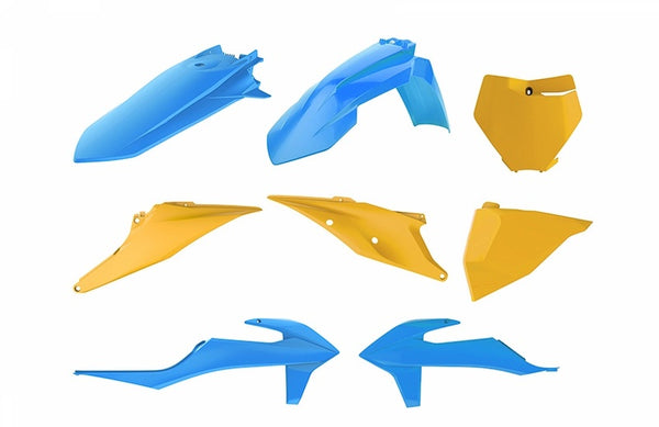 Policijski port MX Vintage Edition Plastic Kit Blue/Yellow KTM SX/SX-F 90871