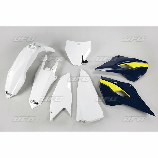UFO Plastic Kit OEM Color (2016) White/Blue Husqvarna TC250 HUKIT617999 