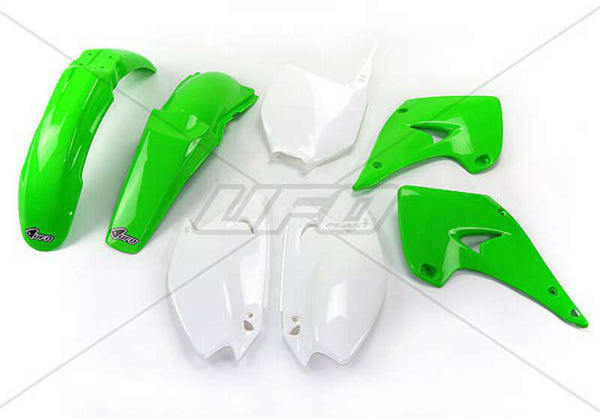 UFO plastični kit OEM boja zelena/bijela kawasaki KX125/250 Kakit201@999