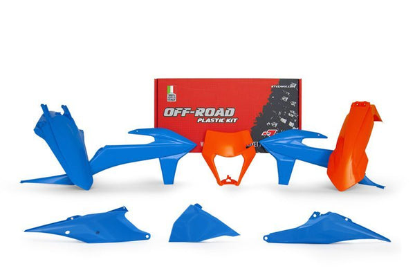 RACETECH Plastic Kit Orange/Blue KTM R-KITKTM-CL0-520 