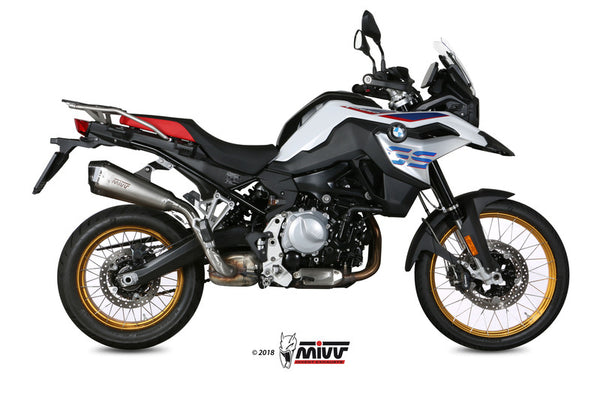 MIVV Delta Race Muffler Stainless Steel/Carbon End Cap BMW F850GS 00.73.B.033.LDRX