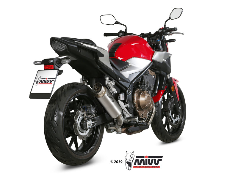 MIVV GP Pro Muffler Titanium/Stainless Steel End Cap Honda CB500F 00.73.H.075.L6P