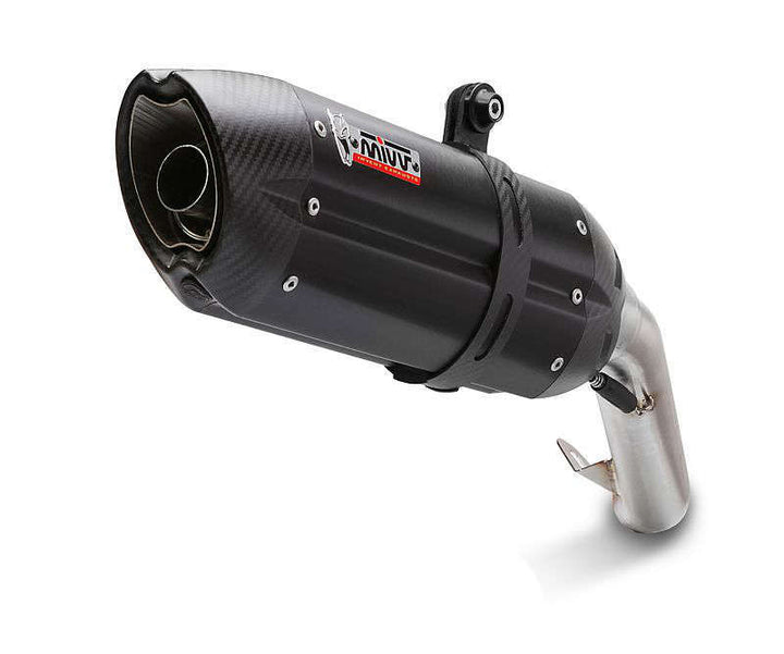MIVV SUONO Steel Black Slip-On 00.73.K.042.L9 avgassystem i svart stål med kolfiberlock, högkvalitativ reservdel för Kawasaki ZX10R.