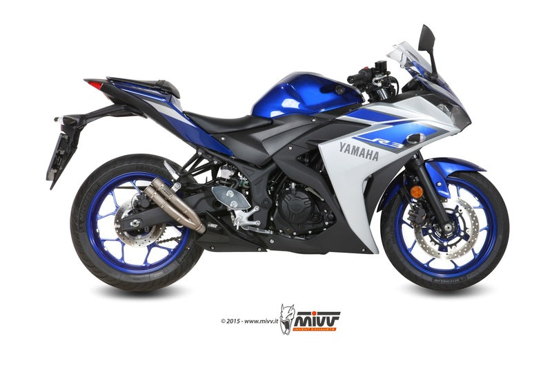 MIVV Double Gun Full Titanium dubultā trokšņa slāpētājs Yamaha YZF R3 00.73.Y.048.LDG
