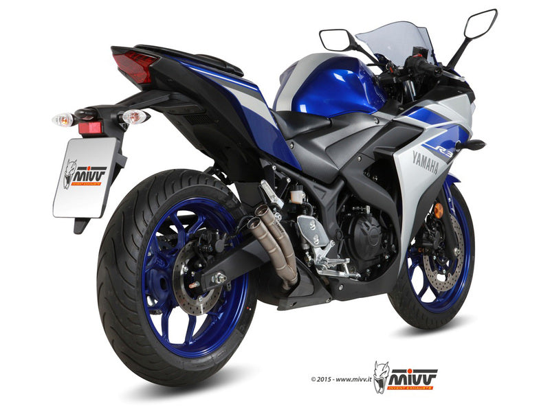 MIVV Double Gun Full Titanium dubultā trokšņa slāpētājs Yamaha YZF R3 00.73.Y.048.LDG