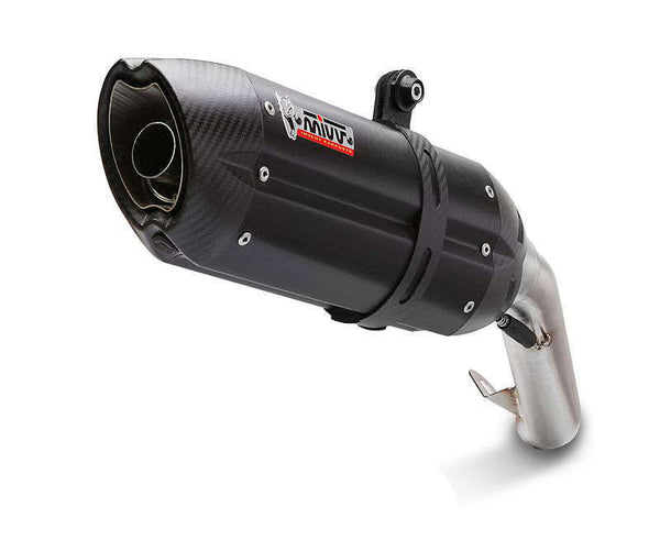 MIVV SUONO Steel Black Slip-On Ducati Multistrada 1200 D.033.S9 sportavgassystem i svart stål med kolfiberlock, perfekt för motorcykeltillbehör.