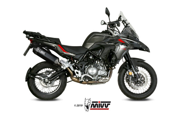 MIVV Speed Edge Muffler Steel Black/Carbon End Cap Benelli TRK 502x E.004.lrb