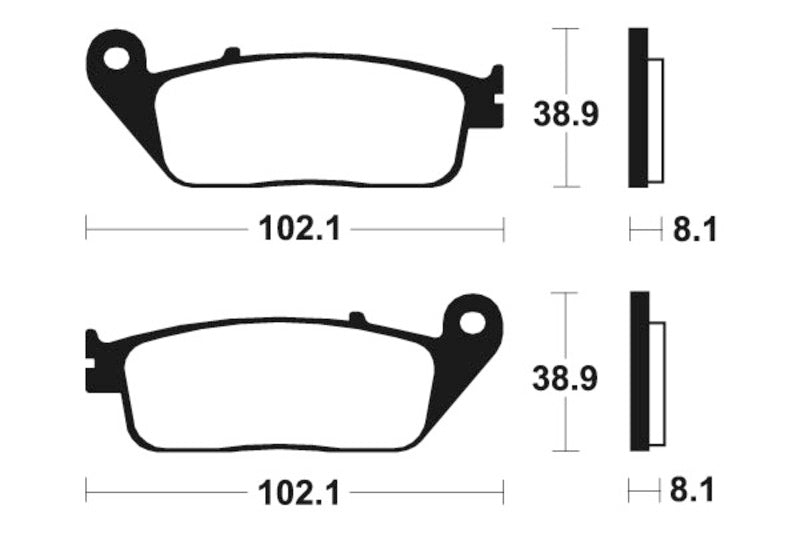 Tecnium saķepinātie metāla bremžu kluči - MTR127 1090550