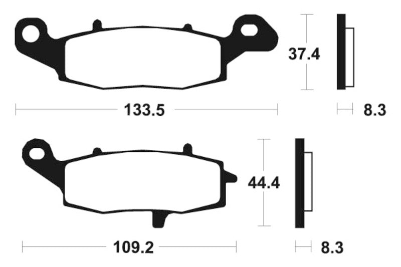 Tecnium saķepinātu metāla bremžu kluči - MTR205 1090560