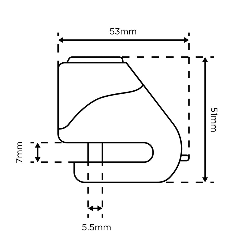 Oxford XD5 zaključavanje diska - 5 mm žuta/crna LK205