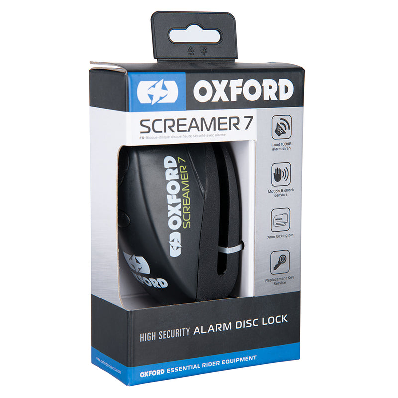 Oxford Screamer 7 zaključavanje diska - Ø7mm crni LK289