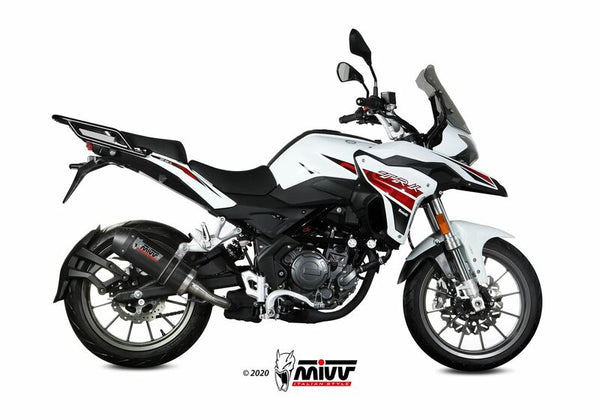 MIVV Oval Silencer Carbon/Carbon End Cap Benelli TRK 251 E.006.L3C