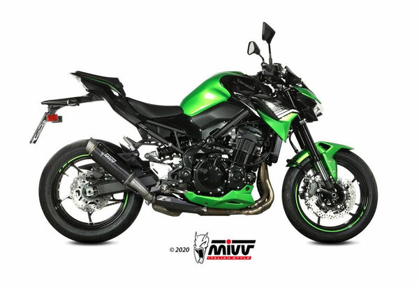 MIVV GP Pro Silencer Steel Black/Stainless Steel End Cap Kawasaki Z900 K.052.LXBP 