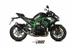 MIVV Delta Race Silencer monterad på Kawasaki Z H2 K.053.LDRB, sportig design och högpresterande avgassystem för motorcyklar.