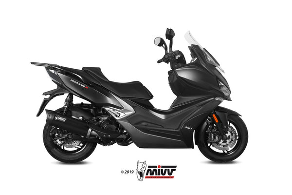 MIVV Mover Silencer Crni nehrđajući čelik/Crni ABS End Cap Kymco XCiting 400i S MV.Ky.0001.lv
