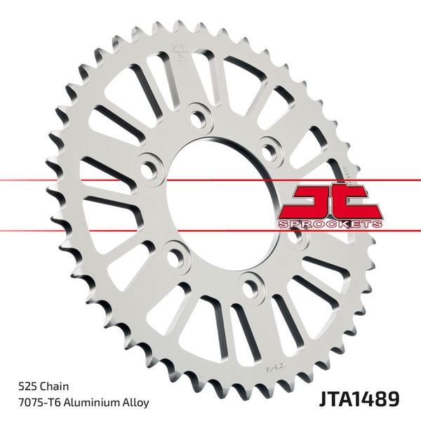 JT Sprock's Aluminum Ultra -Light Reaar Sprock 1489 - 525 JTA1489.44BLK