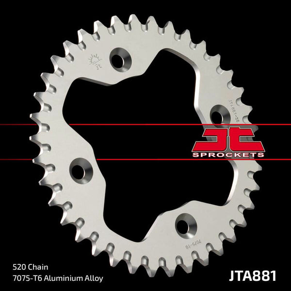 Aluminij ultra -svjetla JT SPROCK -a Sprock Sprock 881 - 520 JTA881.38BLK