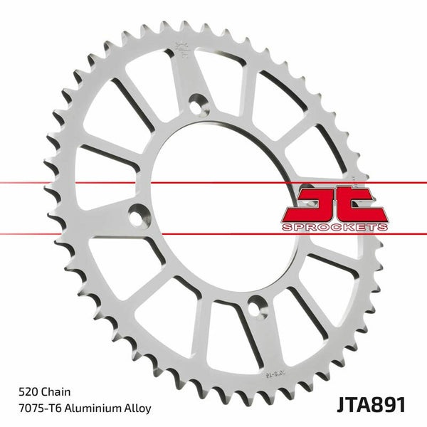 JT Sprock's Aluminum Ultra -Light Reara Sprock 891 - 520 JTA891.46BLK