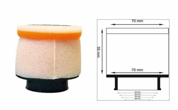 Dvojité vzduchové filter Cilindrical Ø63mm - 158722