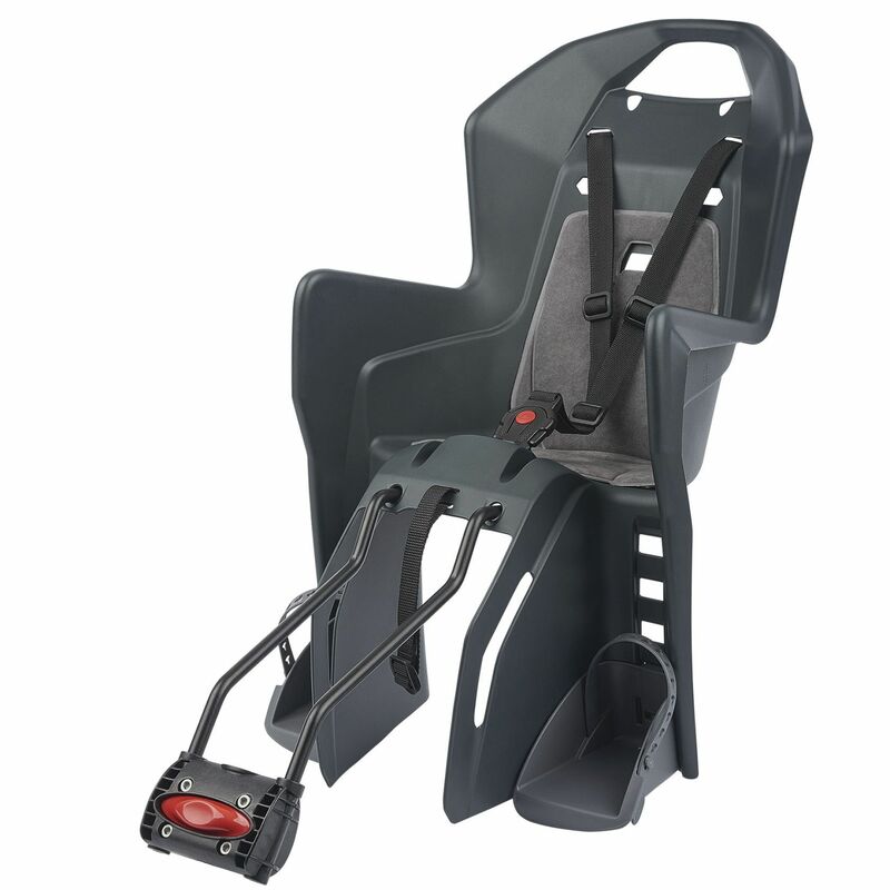 POLISPORT Koolah 29" Rear Child Bike Seat Frame Mounting - Dark Grey/Silver 8631400021